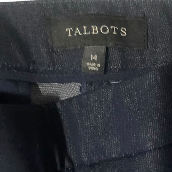 Talbots Dk Denim Women’s Dress Pants w/ Drawstring Side Hems-size 14 - Picture 3 of 9